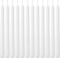 kedtui Taper Candles 10 inch (H) Dripless, Set of 36 White Unscented and Smokeless Taper Candles Long Burning, Paraffin Wax with Cotton Wicks for Burning 8 Hours Time
