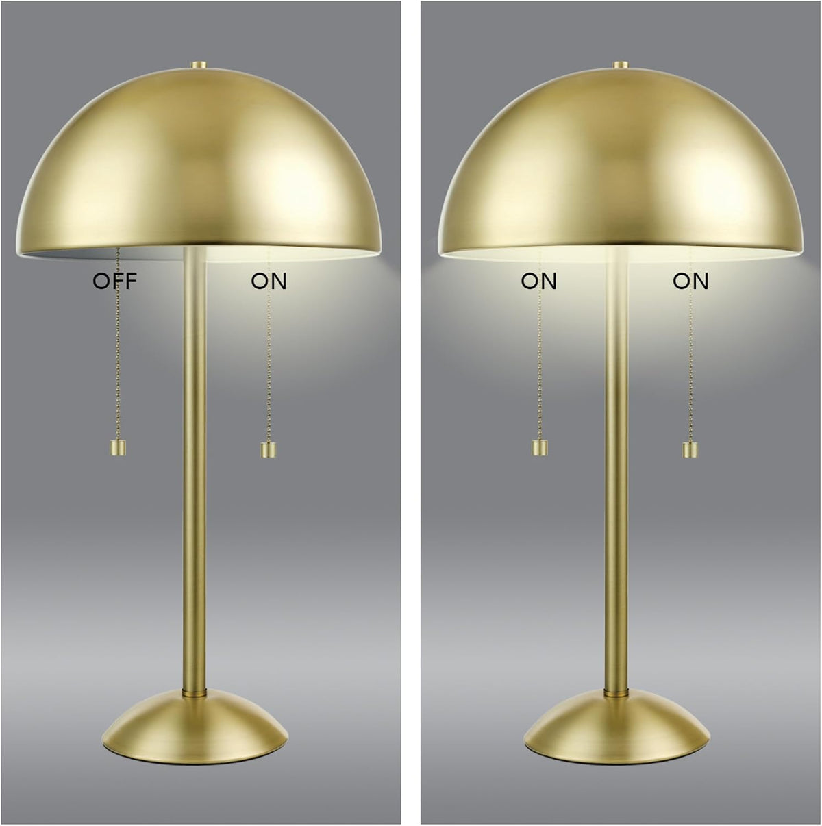 Novogratz x Globe 21" 2-Light Matte Brass Table Lamp
