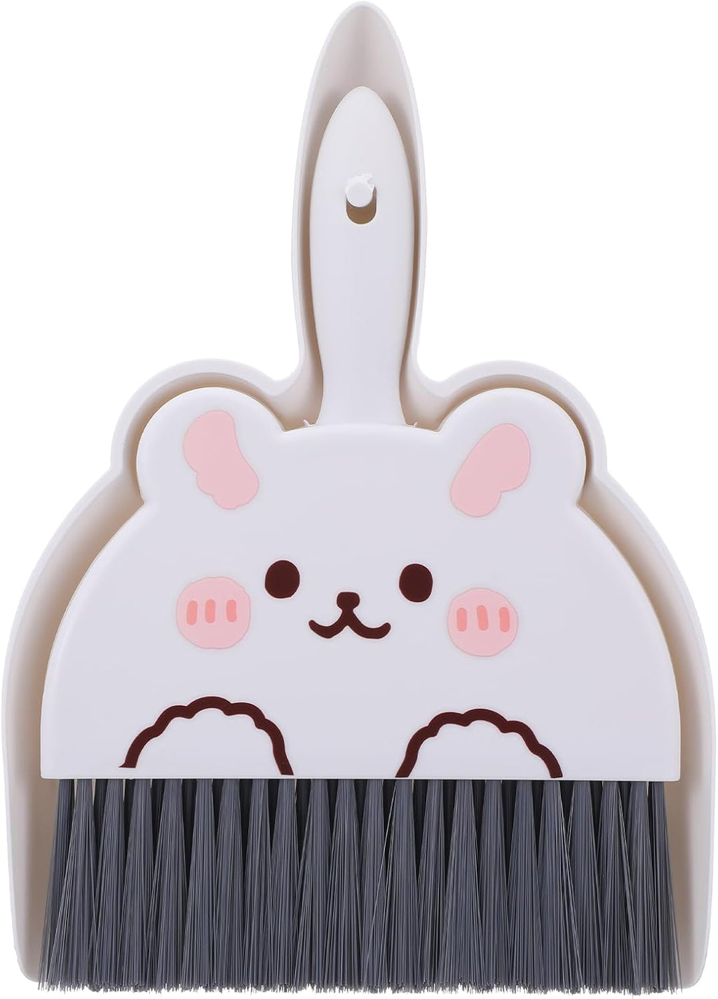 Upgrade Small White Broom and Dustpan Set, Hand Dustpan and Brush Set, Cute White Mini Broom and Dust pan Sets, Little Dust Pan for Home Use Tabletop Debris Cleaning Pet Guinea Pig Cages