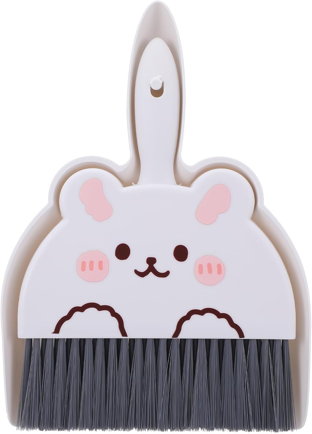 Upgrade Small White Broom and Dustpan Set, Hand Dustpan and Brush Set, Cute White Mini Broom and Dust pan Sets, Little Dust Pan for Home Use Tabletop Debris Cleaning Pet Guinea Pig Cages