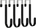 Over the Door Hooks, Anti-Scratch Over the Door Hanger for Towels, Robes, Jackets and Keys, Heavy-Duty Storage Solution for Bathrooms, Bedrooms, Kitchens, Laundry Rooms, and Closets.