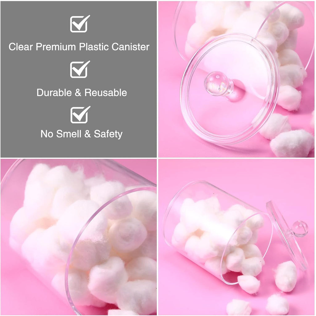 Meanplan 9 Pack Clear Acrylic Apothecary Jars with Acrylic Spherical Lids