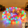 Multicolor Globe LED String Lights Indoor 66FT 200LED Remote