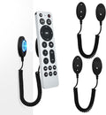 Magnetic Remote Control Holder and Remote Holder with Retractable Leash, Wall Mount for TV Remote, Couch and Bedside, No Drill Adhesive Pad, 2 Pack Black