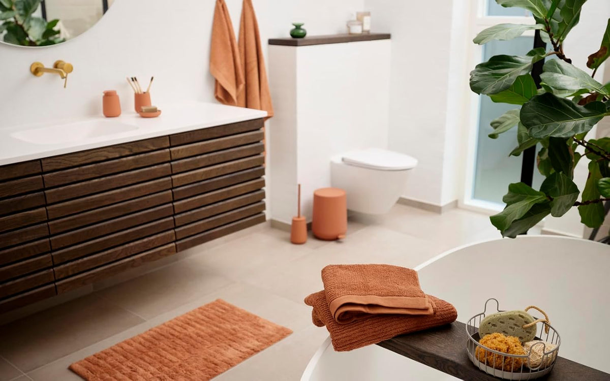Zone Denmark Nova One Ceramic Toilet Brush with Brush Holder, Soft Touch Coating, Diameter 10.3 cm, Height 37 cm, Mandarin