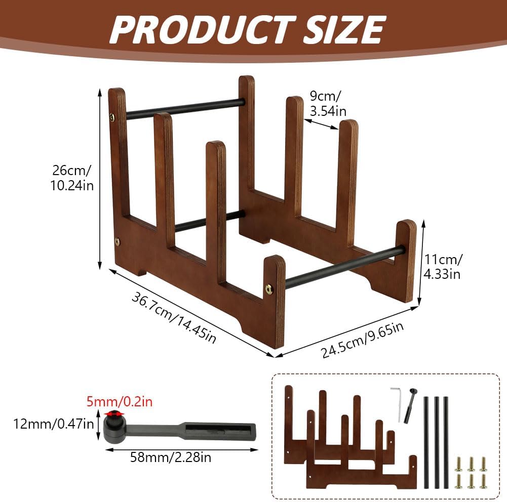 Records Holder, 3-Tier Vinyl Record Storage Display Rack forAlbums