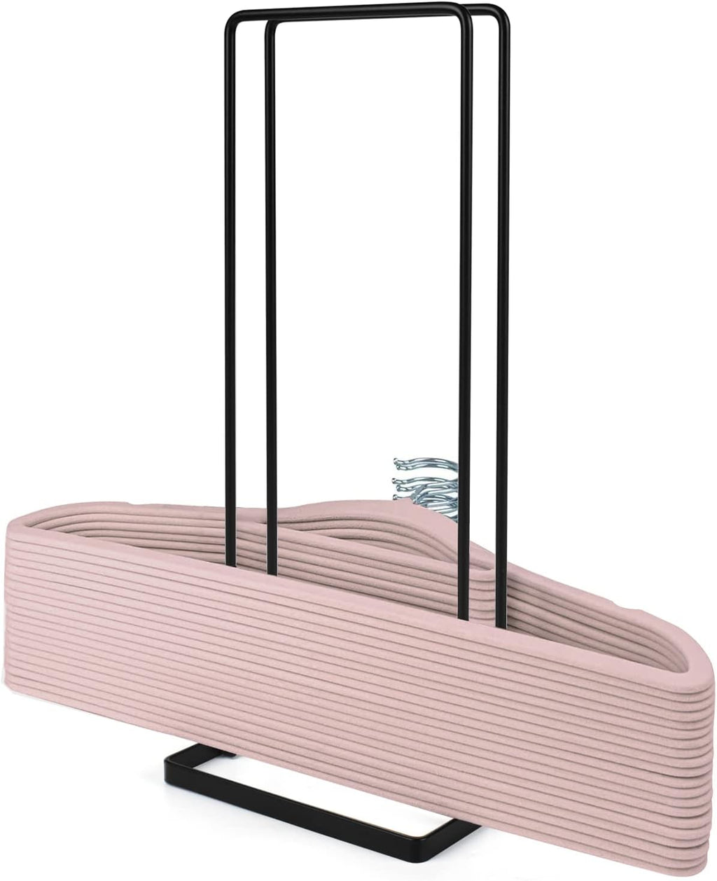 Hanger Storage Stacker Stand, Holds Up 110 Wire Clothes Hangers for Laundry Room Closet Space Saving, Portable Sturdy Organizer Rack Holder Adult and Child Hangers, Keep Tidy (1)