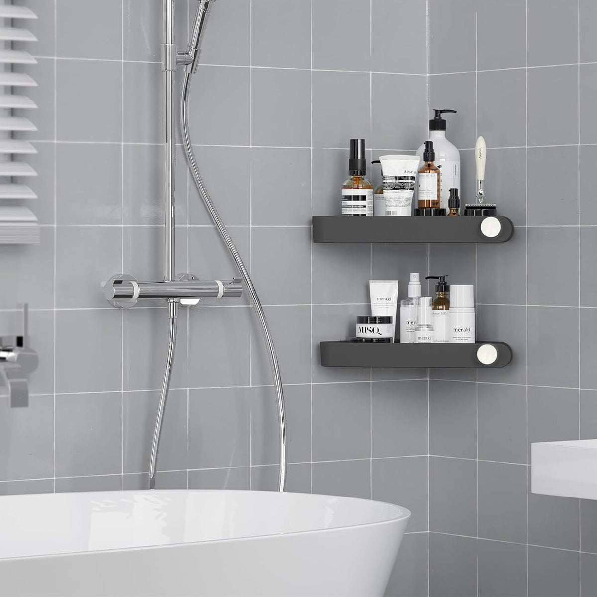 Sotfamily Plastic Shower Caddy Corner (for 90° Only), 2 Pack