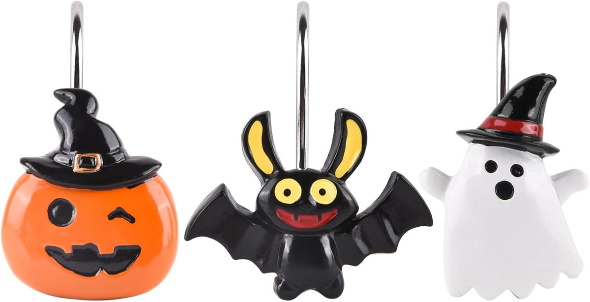 Halloween Decoration Shower Curtain Hooks 12Pcs Halloween Shower Rings
