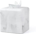 YMXYJM Resin Tissue Box Cover, Modern Square Holder,White