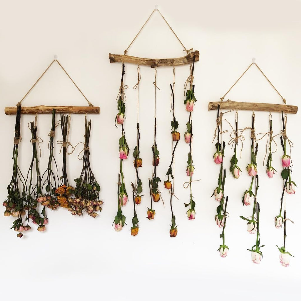 Qenk 2Pcs Driftwood Wall Decor, 15 Inch Branch Jewelry Organizer, 5 Hooks
