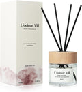 L'odeur Vill Reed Diffuser Set,Mint and Fruit 3.4 fl oz(100 ml) Oil Diffuser with 6 Reed Sticks, Home Fragrance Reed Diffuser for Bathroom Shelf Decor Scent Diffuser