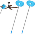 2PCS Ceiling Fan Cleaner Duster, Adjustable Microfiber Duster, Blue
