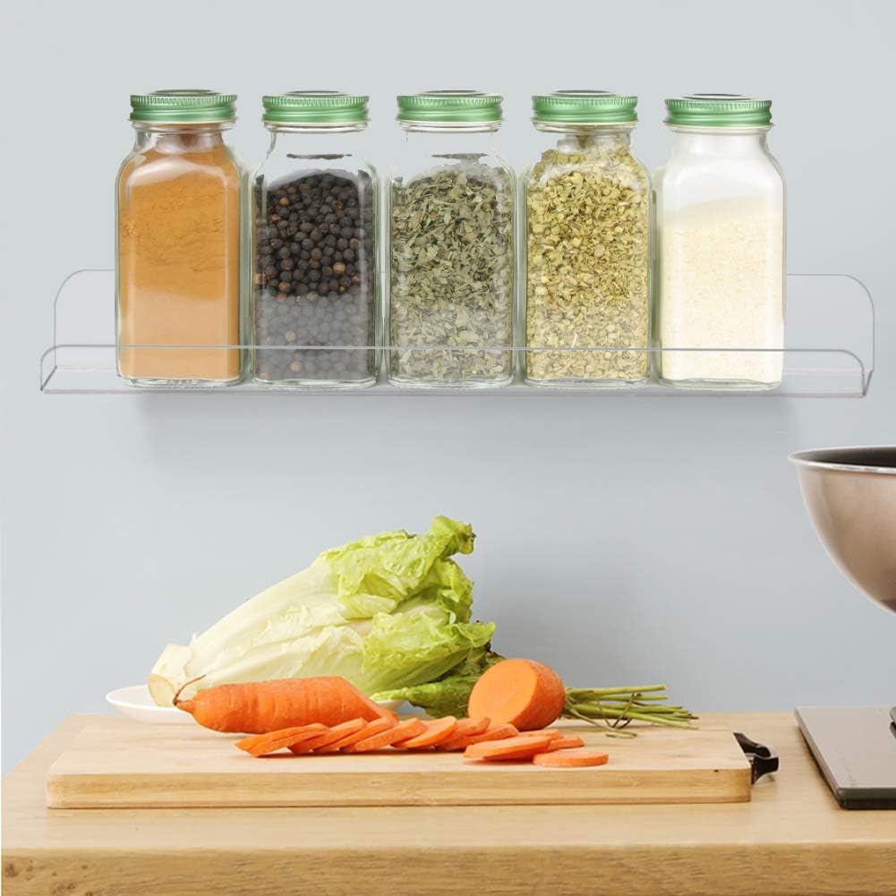 Weiai Clear Acrylic Shelves 15" Invisible Floating Wall Mount Display Bookshelf