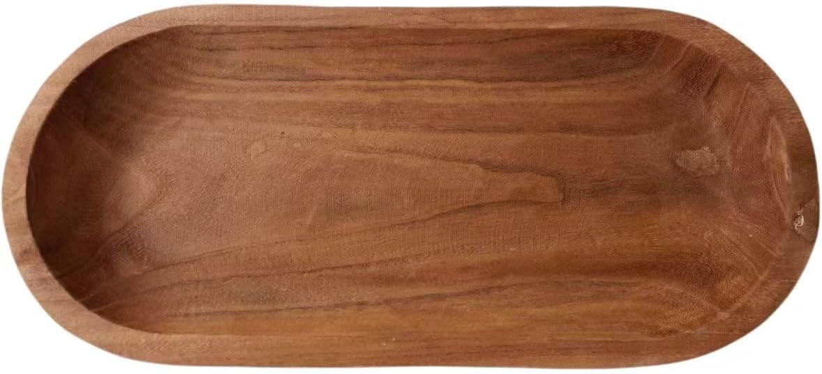 Large Wooden Dough Bowls 20"x10" One-piece Whole Wood Wooden Bowl Hand Carved Home Decor for Dining Table Center, Living Room, Kitchen Decor