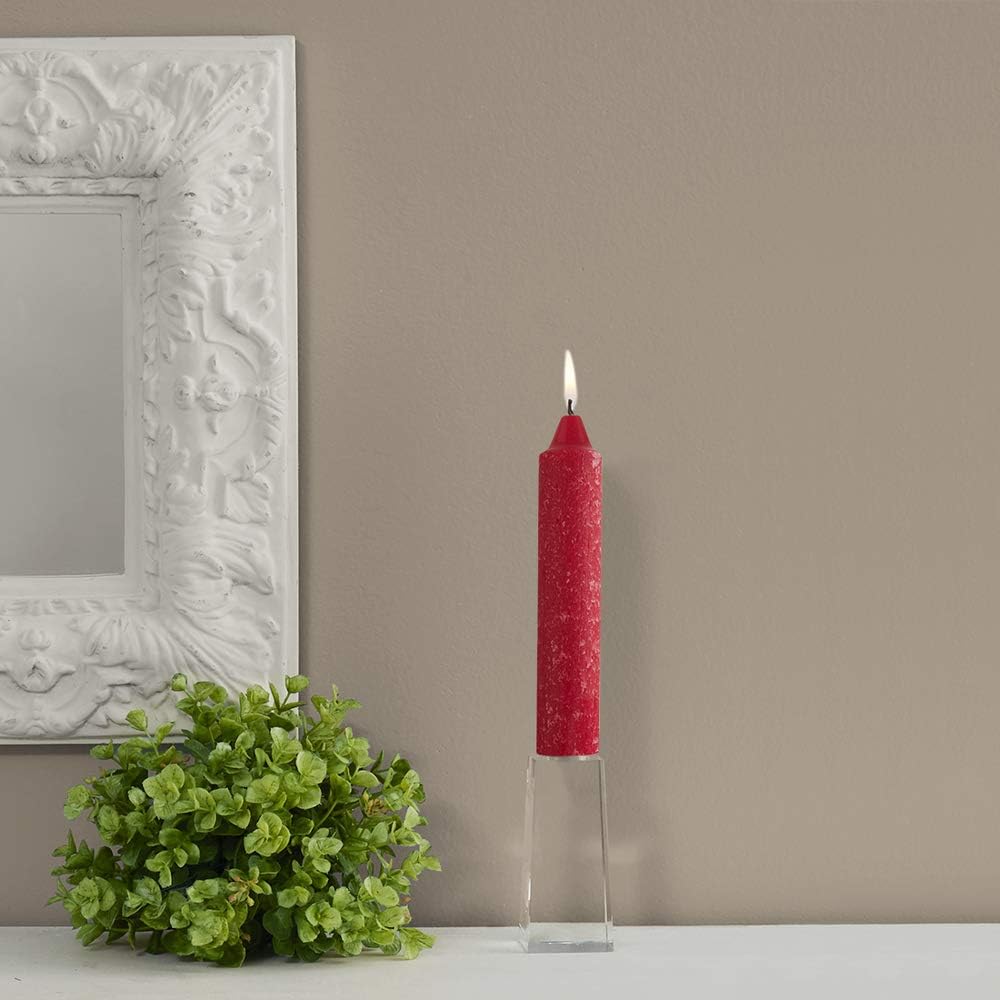 Root 4-Count Unscented Timberline Collenette Candles, 7-Inch, Red