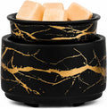 PALANCHY Electric Wax Warmer for Scented Wax Melts Black and Gold Ceramic