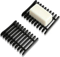 2 Pcs Black Plastic Soap Dish, Self Draining Waterfall Design Bar Soap Holder, Non-Slip Soap Saver Tray Keeps Soap Dry for Shower Bathroom Kitchen Countertop