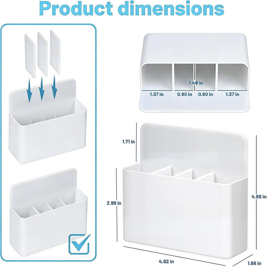 Magnetic Toothbrush Holder- The Ultimate Organizer for Small Bathroom & Cruise Travel, No Drilling Wall Mount, Adjustable for Electric Toothbrush, Royal Caribbean/Alaska Cruise Essentials 2026, White