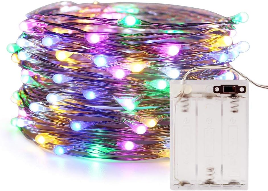 ANJAYLIA Battery Operated Fairy String Lights, 10Ft 30 LEDs, Multi Color