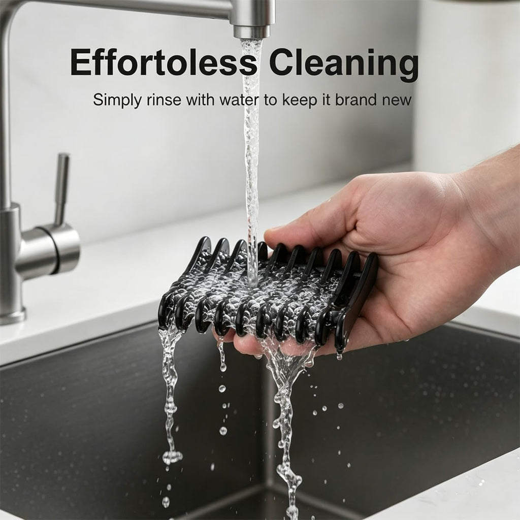 2 Pcs Black Plastic Soap Dish, Self Draining Waterfall Design Bar Soap Holder, Non-Slip Soap Saver Tray Keeps Soap Dry for Shower Bathroom Kitchen Countertop