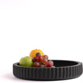 Mango wood fruit bowl, 12" wide X 2" high Large Fruit bowl for kitchen counter |Black Wooden bowl for entryway table or dining table centerpiece décor | Also use as keybowl or for candy (Black)