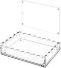 9"x6"x2" Scalloped Acrylic Tray with Magnetic Mat– Interchangeable Display for Photos, Art, Messages – Decorative Vanity Organizer, Serving Tray for Coffee Bar, Kitchen & Elegant Gift
