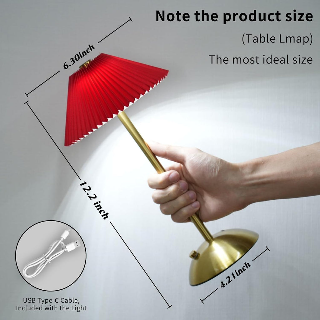 Cordless Table Lamp, LED Rechargeable Lamp for Home Bedroom Decor