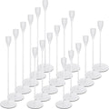18 Pcs White Tall Taper Candle Holders, 3 Sizes, Fits 3/4" Candles