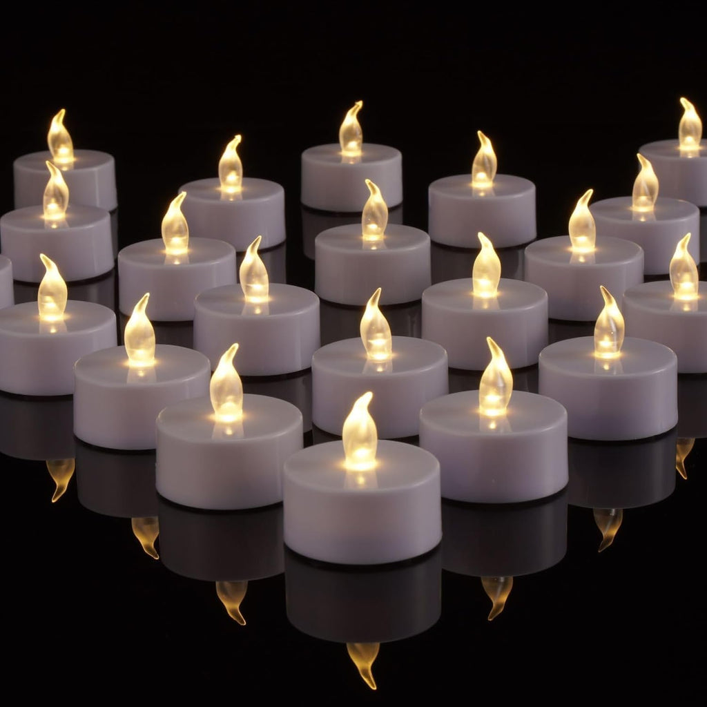 Flameless LED Tea Lights Candles 200 Pack Battery Operated Warm White