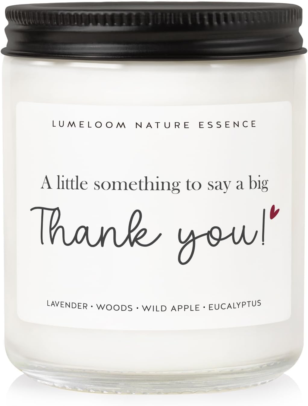 LUMELOOM Thank You Gifts for Women Men- 9oz Lavender Scented Soy Wax Candle
