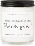 LUMELOOM Thank You Gifts for Women Men- 9oz Lavender Scented Soy Wax Candle