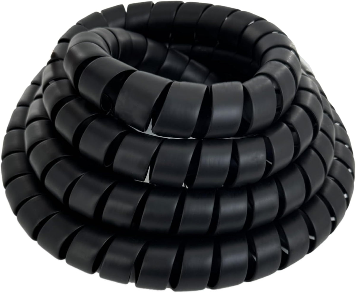 Spiral Wrap Hose Cable Protector - 1.58" OD x 12' Pre-Cut Lengths-Safe Hose Protector to Avoid Wear and Extend Life for Hydraulic Pneumatic Hoses