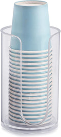 Bathroom Cup Dispenser, 3oz-5oz Small Disposable Paper Cups Holder Clear