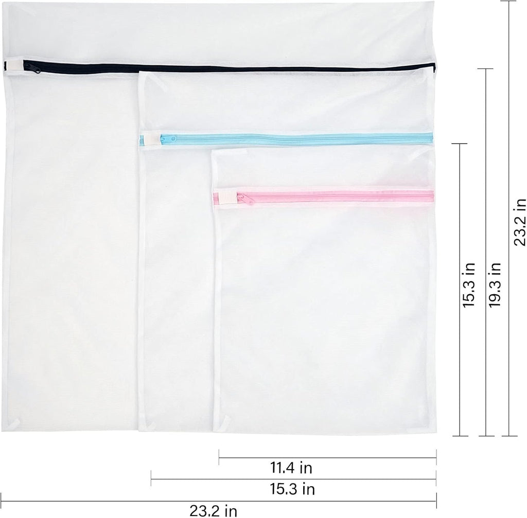 Casaphoria 5Pcs Bra Laundry Bags for Washing Machine, Large Travel Lingerie Laundry Bags for Dirty Clothes, Underwear Mesh Wash Bags for Delicates