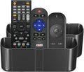 suptek Remote Control Holder Wall Mount，Hole-Free TV Remote Holder for 3 or 4 Remotes, Black, Quantity 2，S4B2
