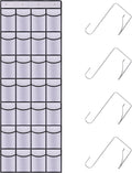 28 Mesh Pockets Hanging Over the Door Shoe Organizer, White