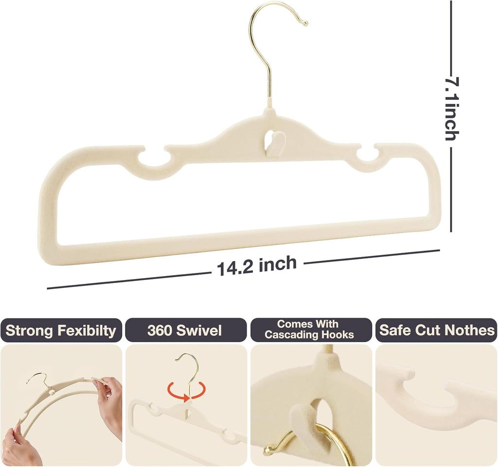 Velvet Pants Hangers 20 Pack Velvet Hangers Non Slip,for Pants Coat