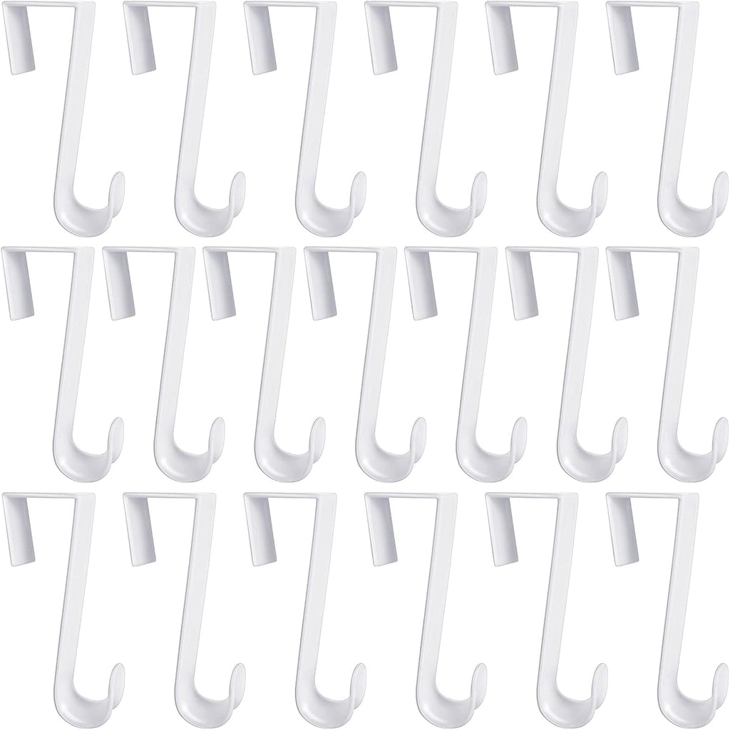 Jetec 16 Pcs 8 Pcs Plastic Over the Door Clothes Hooks Bulk, 4.72‘’ Long