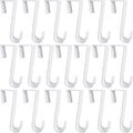 Jetec 16 Pcs 8 Pcs Plastic Over the Door Clothes Hooks Bulk, 4.72‘’ Long