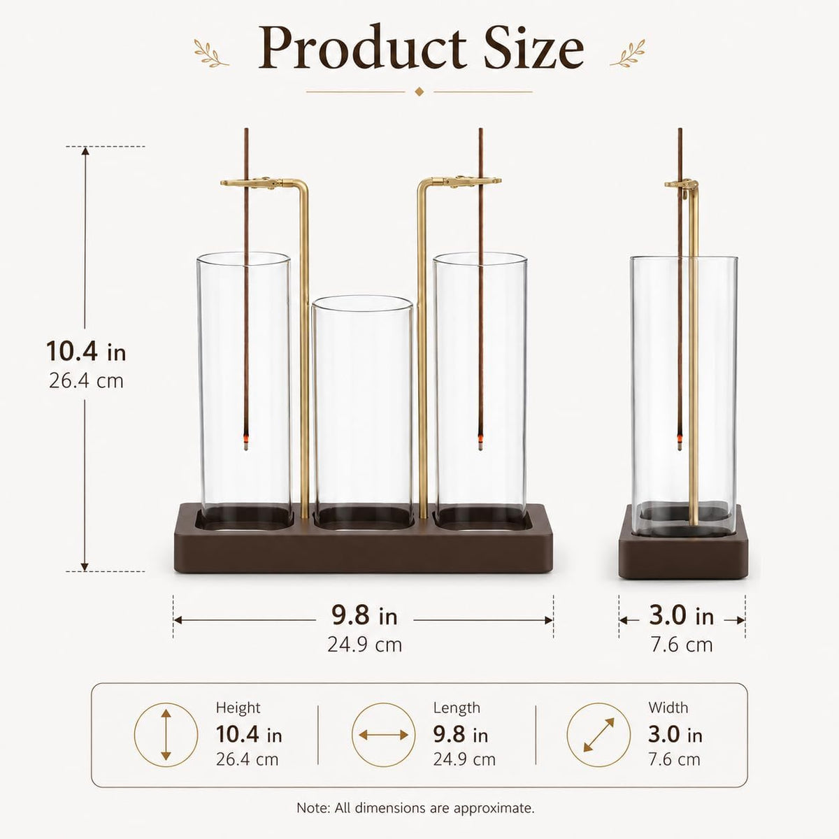 3 in 1 Incense Holder, Incense Burner, Insence-Stick Holder Mess-Free Incense Burner Holder, Ideal for Meditation, Yoga, Relaxation, and Home Decor - Anti-Ash Flying (Rectangular)