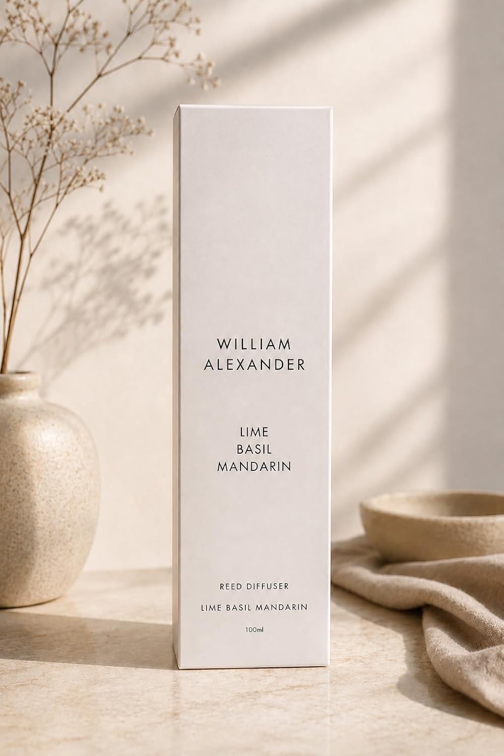 Lime Basil Mandarin Luxury Reed Diffuser Home Gift Set by William Alexander