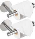 Yagoo Adhesive Toilet Paper Holder, Rustproof Toilet Roll Holder(2, Silver)