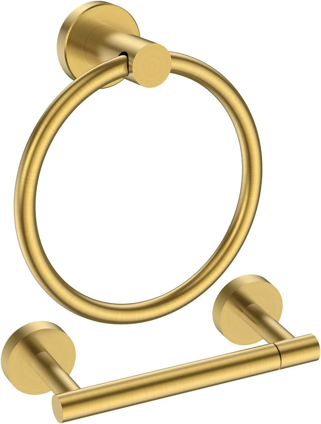 FORIOUS Toilet Paper Holder and Towel Ring Set, Bathroom Accessories Set