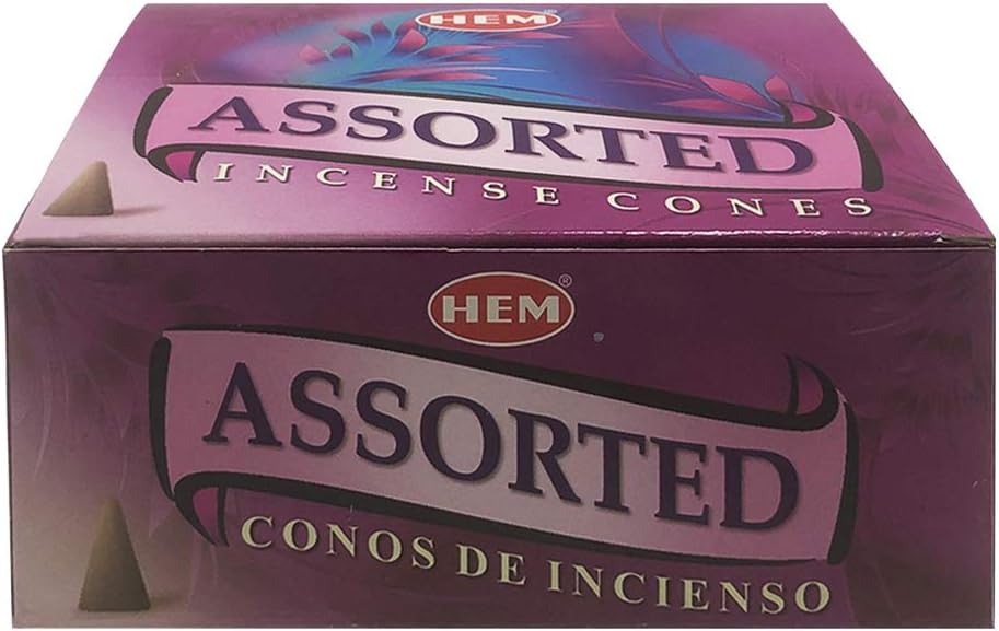 Hem Incense Cones Variety Pack #1 and Cone Incense Burner Bundle with 6 Unique Fragarances