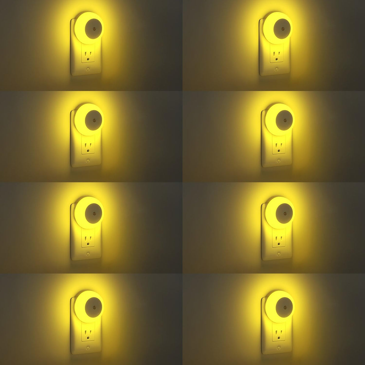 fesnne Night Light, Night Lights Plug into Wall, Dusk to Dawn Sensor, Amber Led Night Light 0.5W, 8 Pack Nightlight for Adults, Bedroom, Bathroom, Hallway, Kitchen