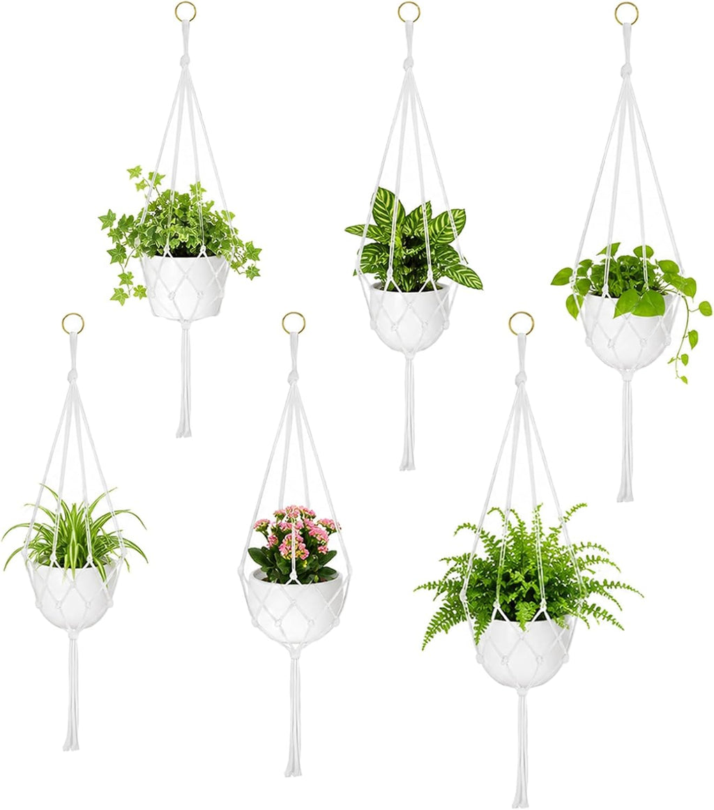 6 Pack Macrame Plant Hanger Indoor Hanging Planter for Plants Holder