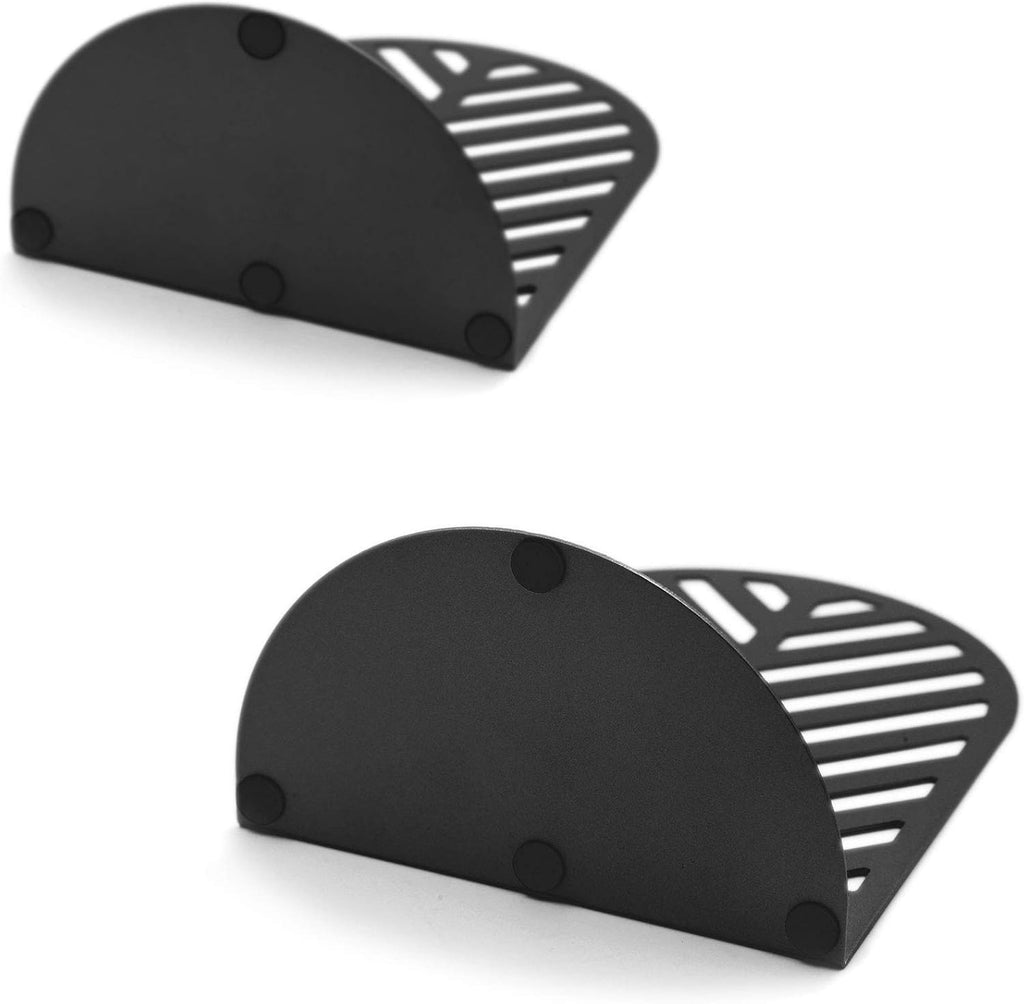 QiMing Leaf Bookends for Books,1 Pair Metal Book Holders for Office Shelves Adults Gift(Black)