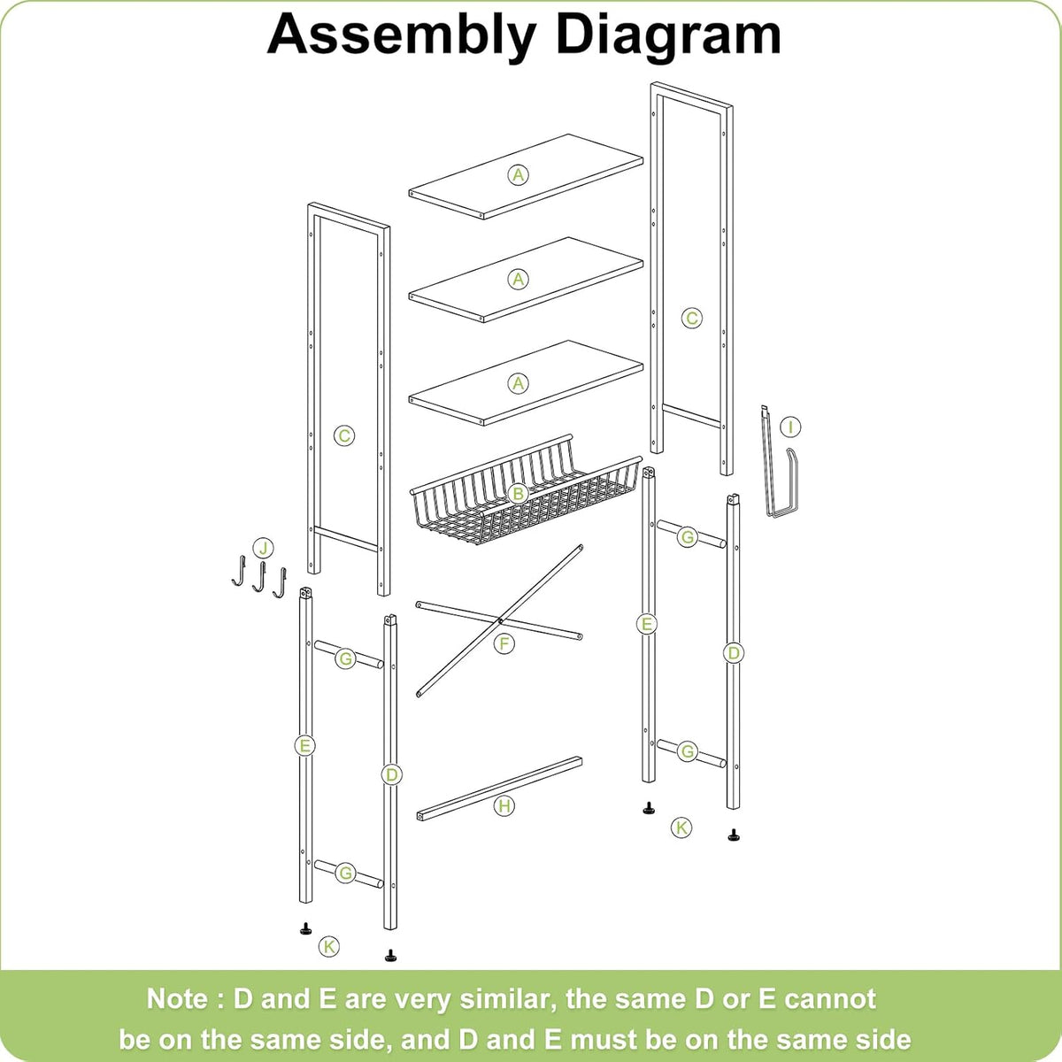 Kalrin Over-The-Toilet Storage Rack, 4-Tier Bathroom Organizer Shelf Over Toilet with Adjustable Shelf and Basket, Freestanding Space Saver Bathroom Shelves Above Toilet for Room (Vintage Brown)