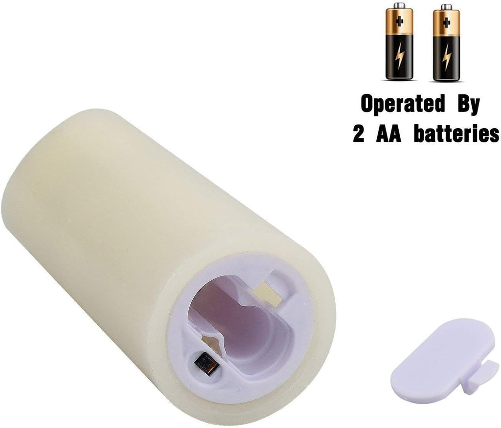 antizer Flameless Candles Set of 9 Ivory Dripless Real Wax Pillars Include Realistic Dancing LED Flames and 10-Key Remote Control with 24-Hour Timer Function 400+ Hours By 2 AA Batteries